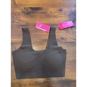 Commando Classic Comfy Scoop Neck Bralette Sz S Mocha NWT $74